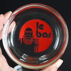 Set of 3 Vintage Le Bar ashtrays coasters small dishes 1990s Barware